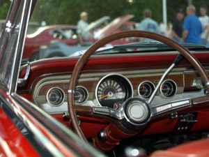 steering wheel of car
