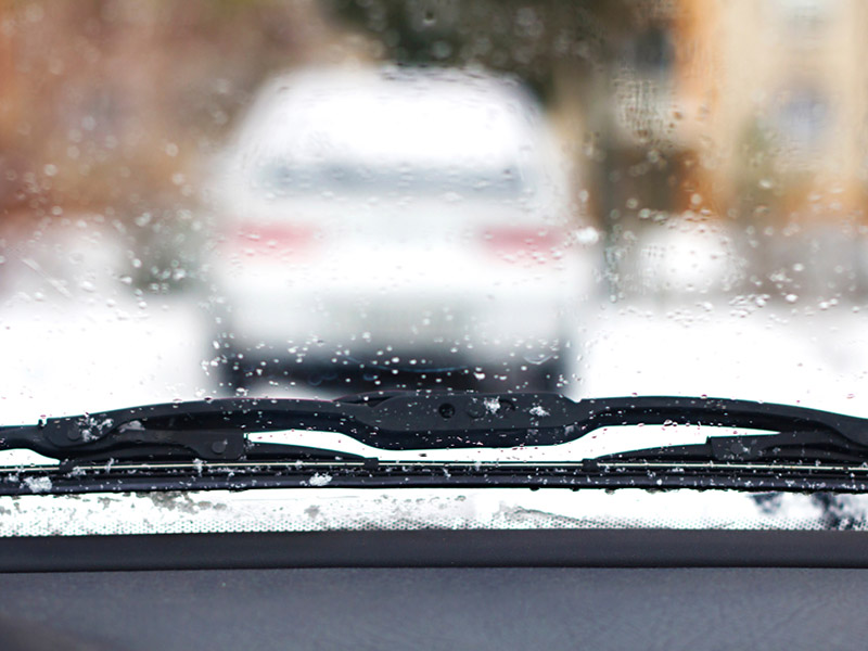 The blurred car windshield while driving in Phoenix & Las Vegas